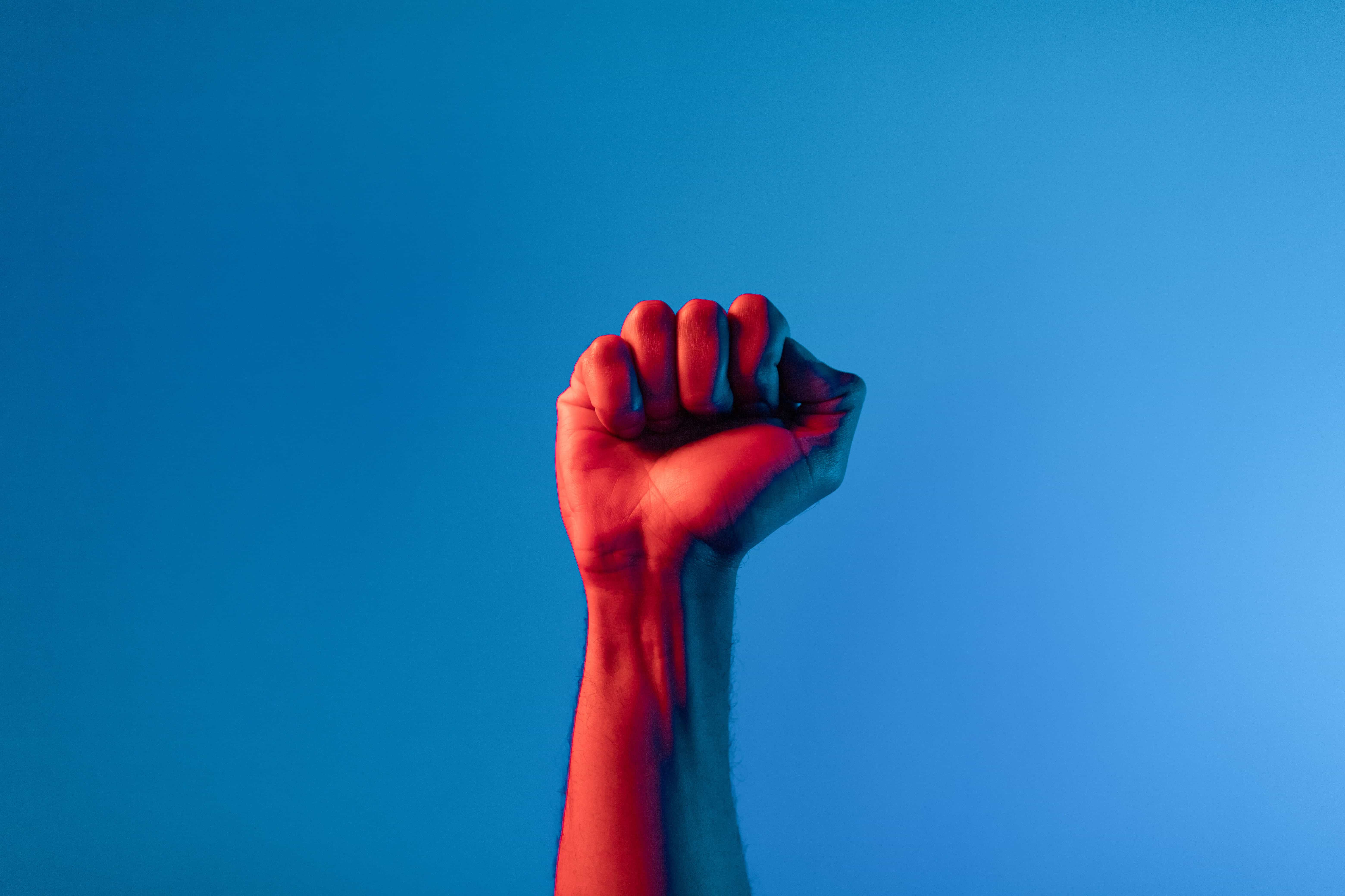 A hand making a fist